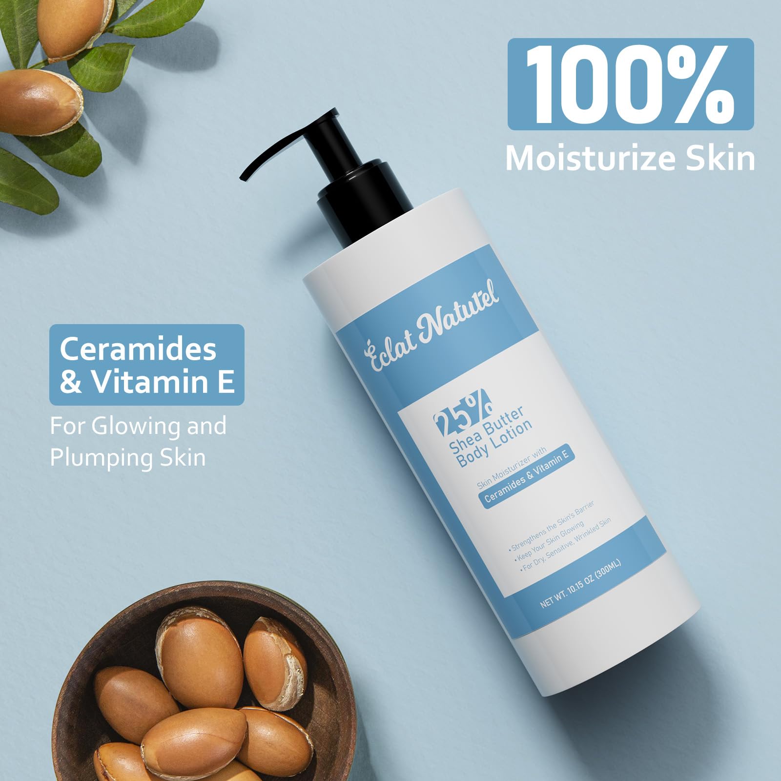 Amazon.com : ÉCLAT NATUREL Shea Butter Hand and Body Lotion, with